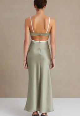Bec & Bridge Veronique Maxi Dress - Sage Green Size AU 6 for rent on The Volte - image 5