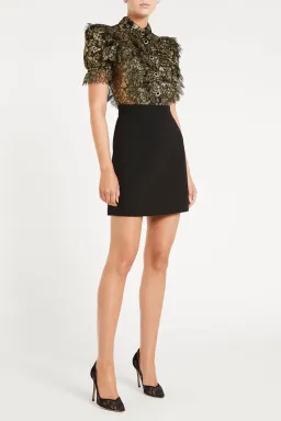 Rebecca Vallance Clementine Short Sleeve Mini Dress Black Size 12 for rent on The Volte - image 3