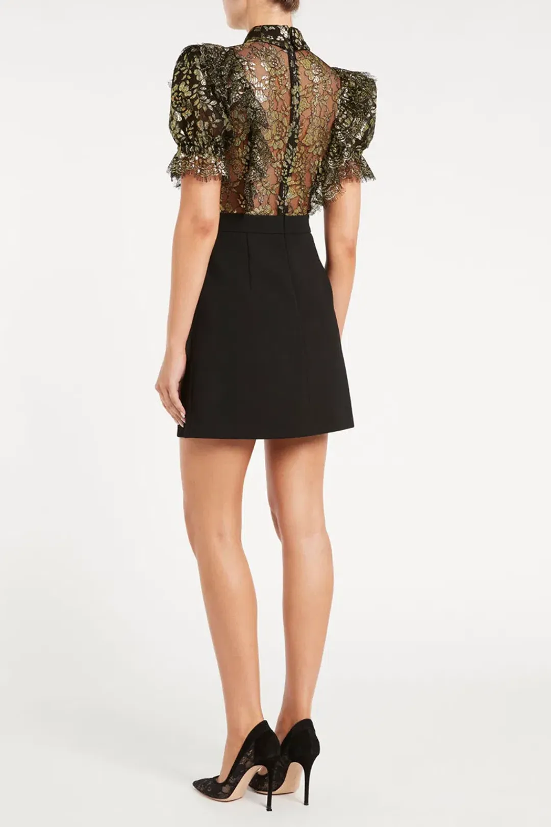 Rebecca Vallance Clementine Short Sleeve Mini Dress Black Size 12 for rent on The Volte - main image