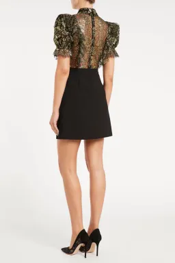 Rebecca Vallance Clementine Short Sleeve Mini Dress Black Size 12 for rent on The Volte - image 2