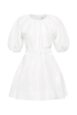 Aje Mimosa Cut Out Mini Dress Ivory Size 8 for rent on The Volte - image 3