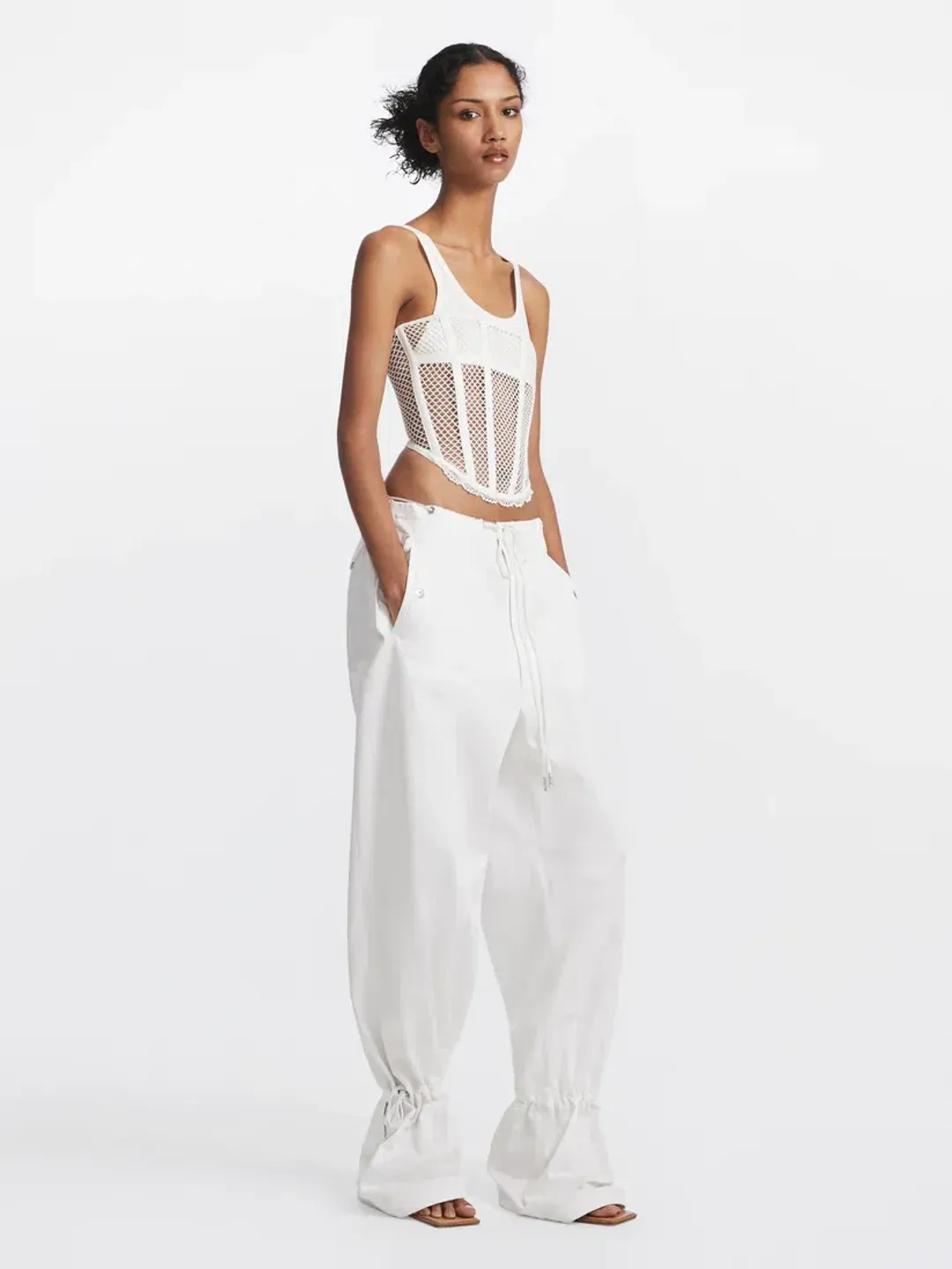 Dion Lee Net Lace Suspended Corset Ivory Size XS/Au 8 for rent on The Volte - main image