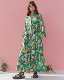 Alemais Arlo Shirt Dress Forrest Size 8 for rent on The Volte - image 1