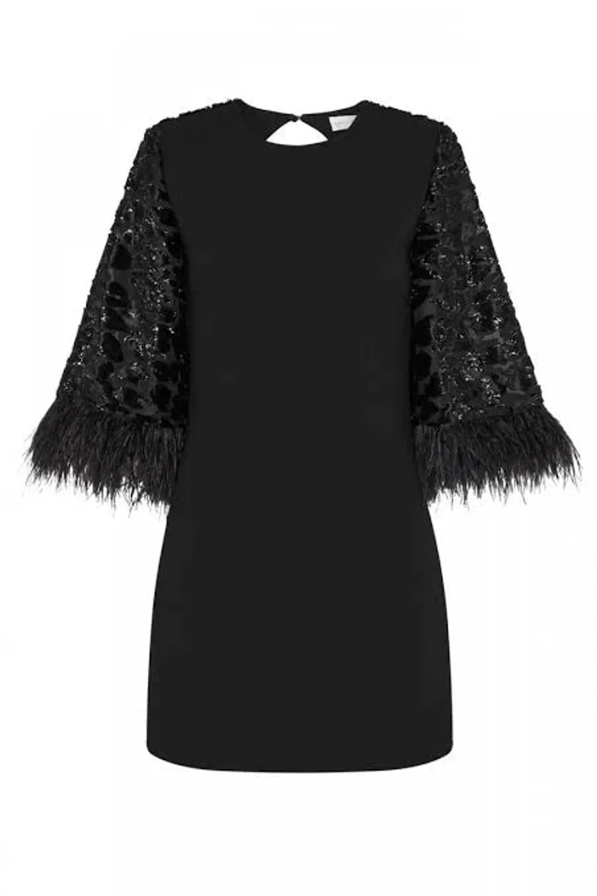 Rebecca Vallance Aspen Cape Mini Dress Black Size 8 - Image 4