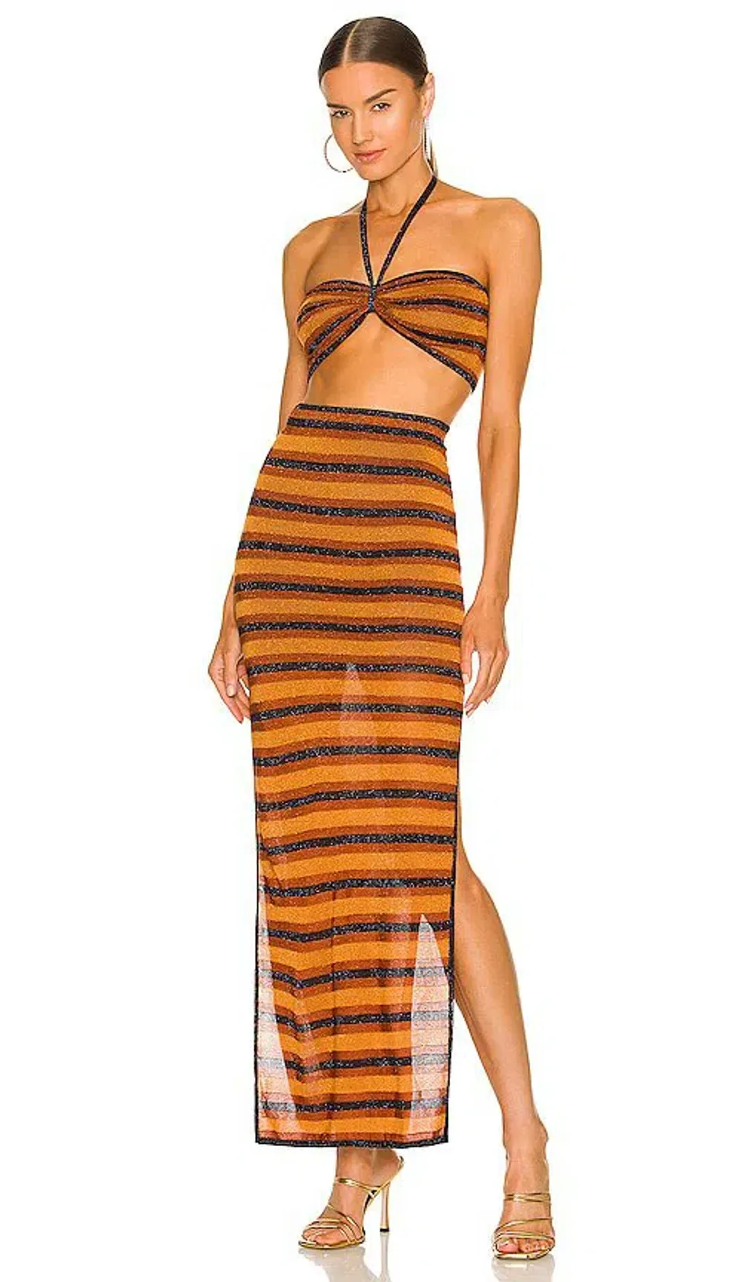 Bec & Bridge Ziggy Lurex Maxi Skirt Print Size 8 for rent on The Volte - main image