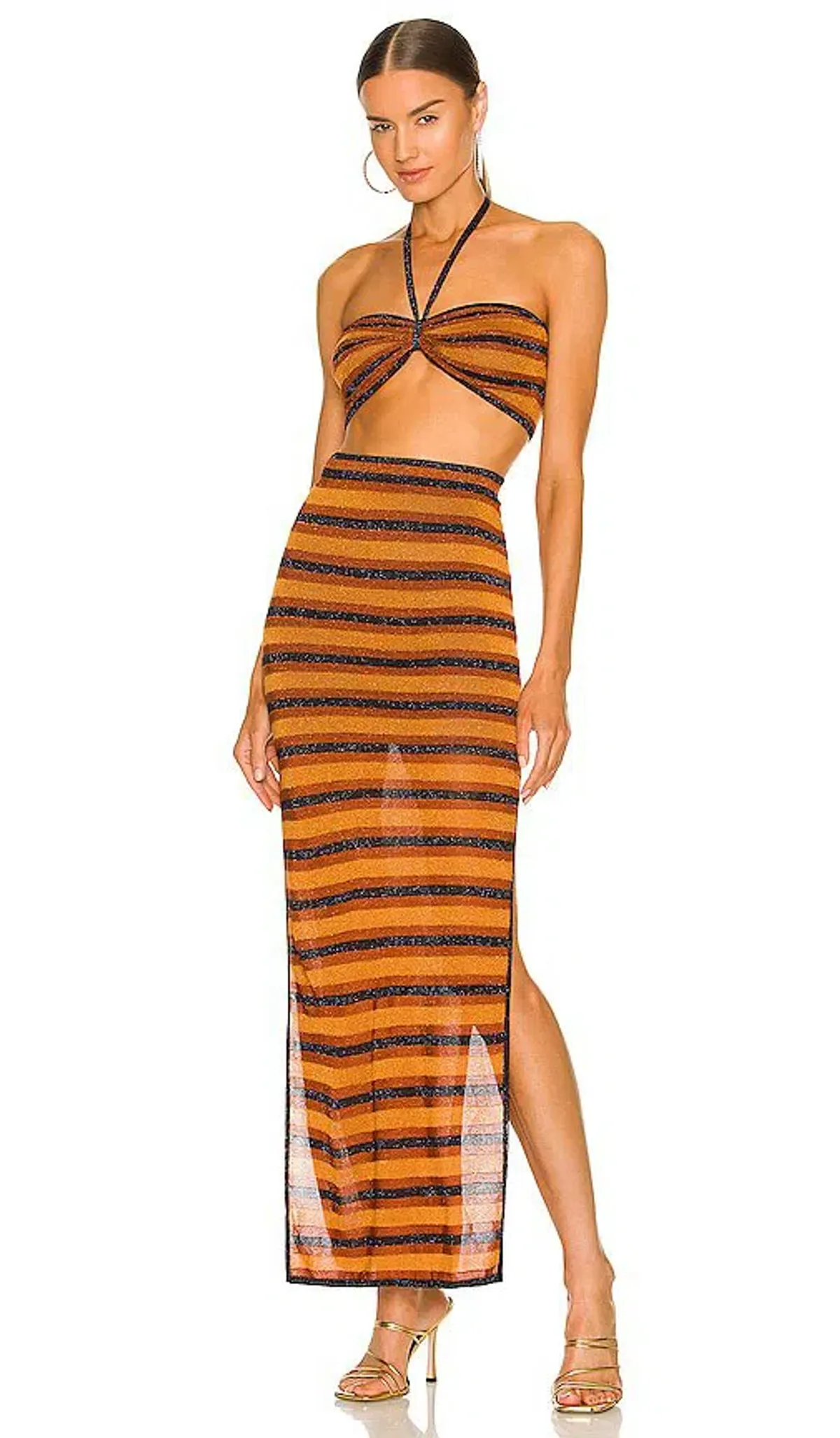 Bec & Bridge Ziggy Lurex Maxi Skirt Print Size 8 for rent on The Volte - main image