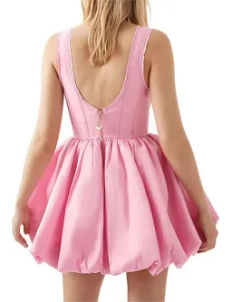 Aje Suzette Bubble Mini Dress Pink Size AU 6 for rent on The Volte - image 4