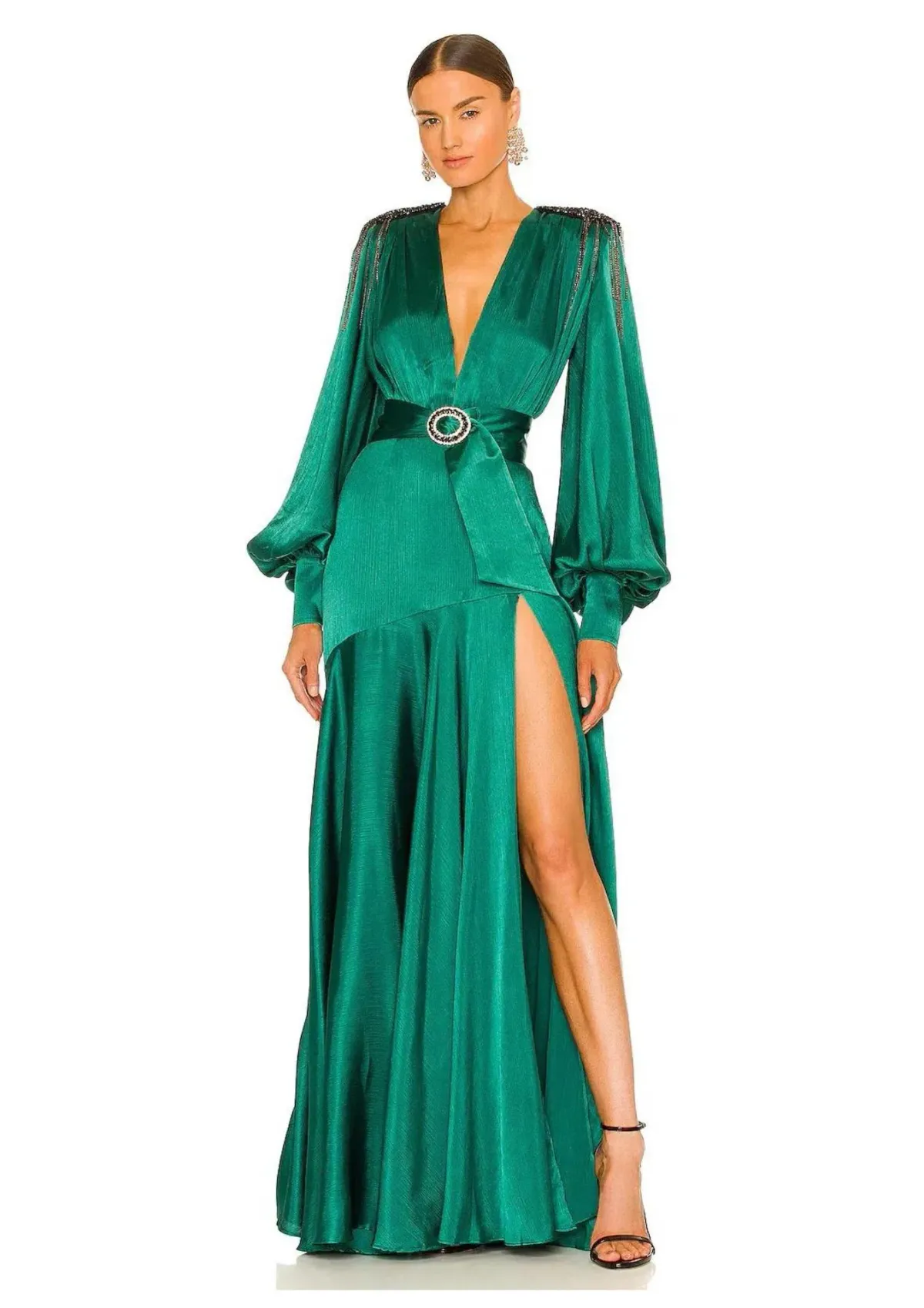 Bronx and Banco Carmen Gown Emerald Size XS / AU 6 - Image 1