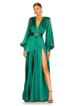 Bronx and Banco Carmen Gown Emerald Size XS / AU 6 for rent on The Volte - image 1