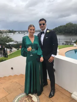 Bronx and Banco Carmen Gown Emerald Size XS / AU 6 for rent on The Volte - image 5