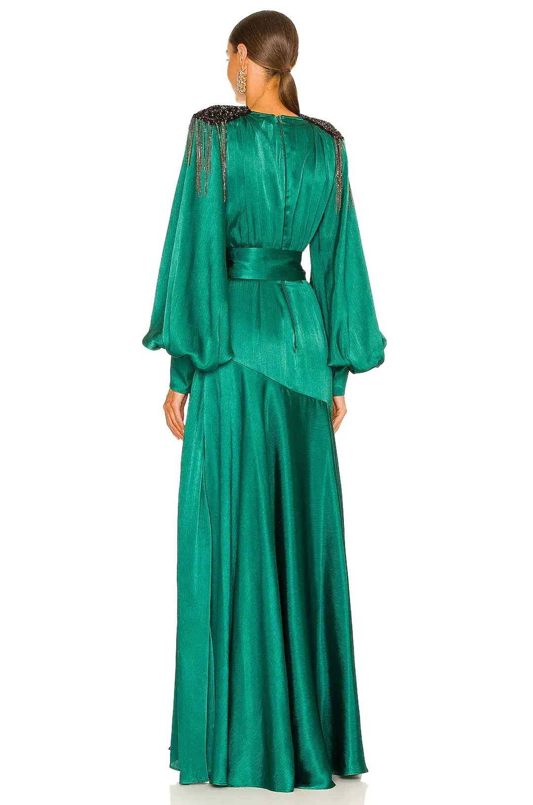 Bronx and Banco Carmen Gown Emerald Size XS / AU 6 for rent on The Volte - main image