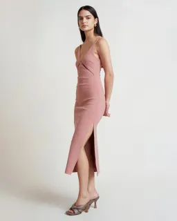 Bec & Bridge Livania Cut Out Midi Dress Grapefruit Size 8 / S for rent on The Volte - image 4