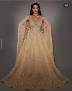 Elie Bejjani Ball Gown Gold Size 6 / XS for rent on The Volte - image 1