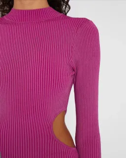 By Johnny Raine Knit Midi Dress Berry Size 10 for rent on The Volte - image 4