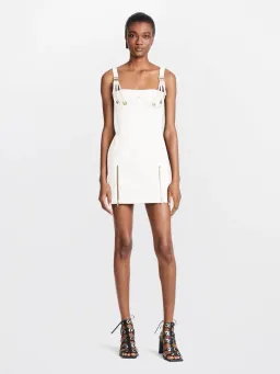 Dion Lee Fan Lace Mini Dress In White Size 8 for rent on The Volte - image 1