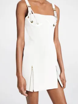 Dion Lee Fan Lace Mini Dress In White Size 8 for rent on The Volte - image 3