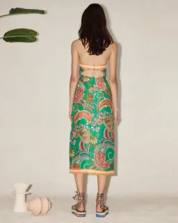 Alemais Marion Bodice Dress Emerald/Print Size 8 for rent on The Volte - image 3