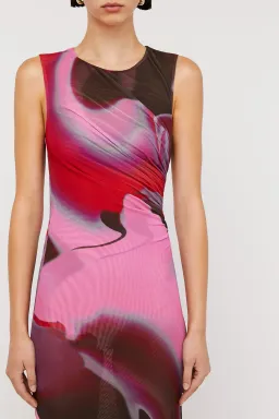 Scanlan Theodore Italian Watercolour Dress Raspberry Pink Size AU 8 for rent on The Volte - image 2