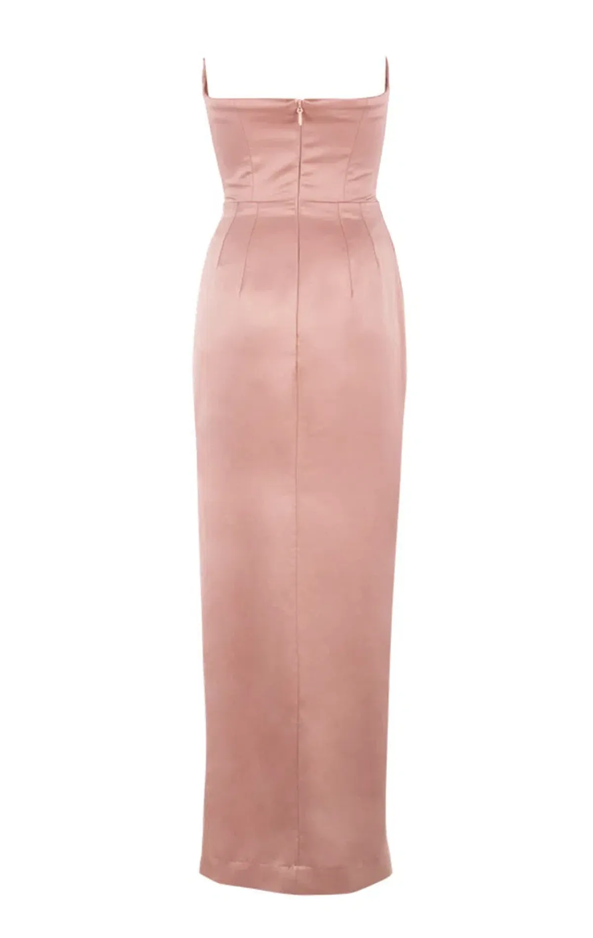 House of CB Adrienne Satin Strapless Gown Blush Size S / Au 8 - Image 7