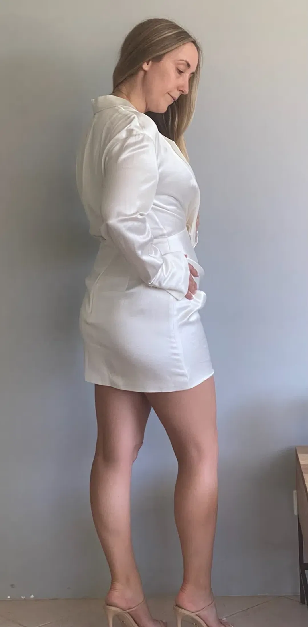 Acler Woodbine Mini Dress Ivory Size 10 for rent on The Volte - main image