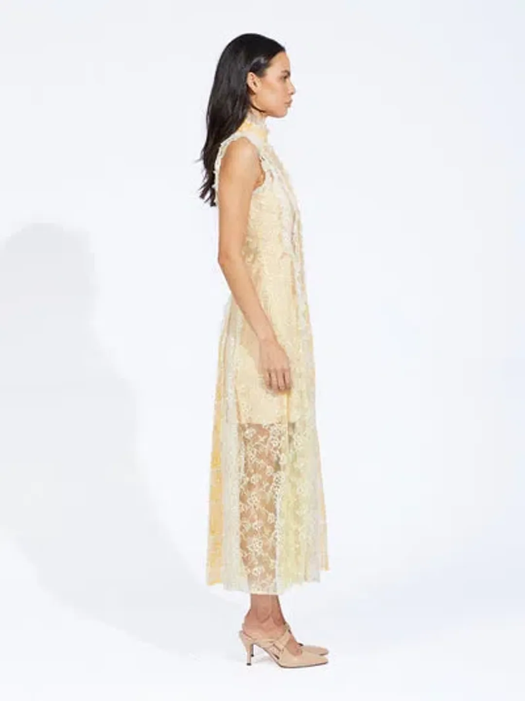 Alice McCall Oh! You Pretty Thing Midi Dress Yellow Size 6 for rent on The Volte - main image