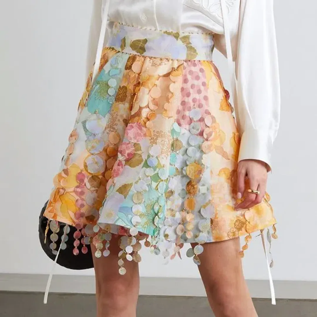 Zimmermann Tempo Patch Mini Skirt Print Size 1 / Au 10 for rent on The Volte - main image