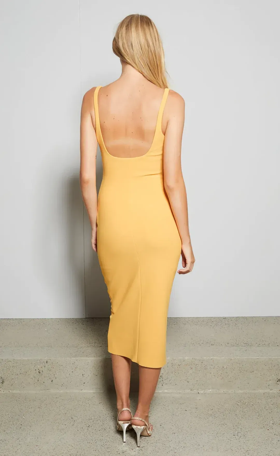 Bec & Bridge Karina Tuck Midi Dress Orange Size 10 / M for rent on The Volte - main image