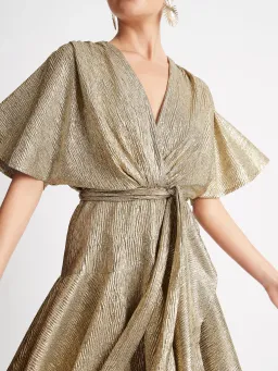 Sheike Isabel Mini Dress Gold Size 10 / M for rent on The Volte - image 2