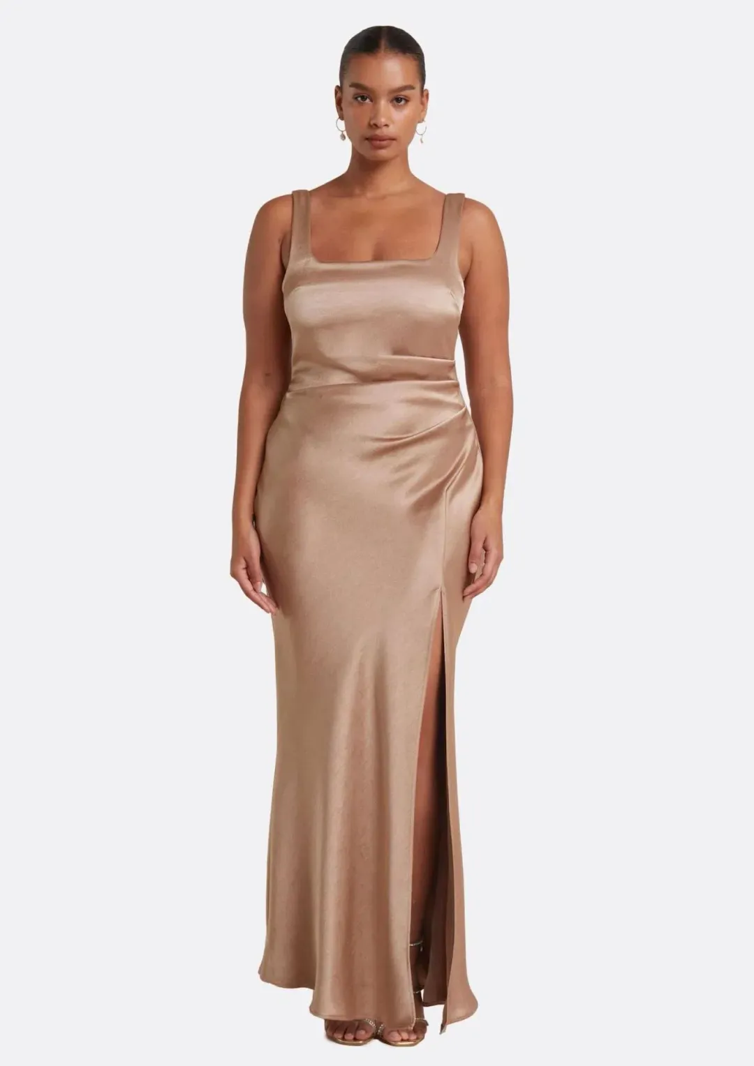 Bec & Bridge Dreamer Square Neck Dress Golden Size 8 for rent on The Volte - main image