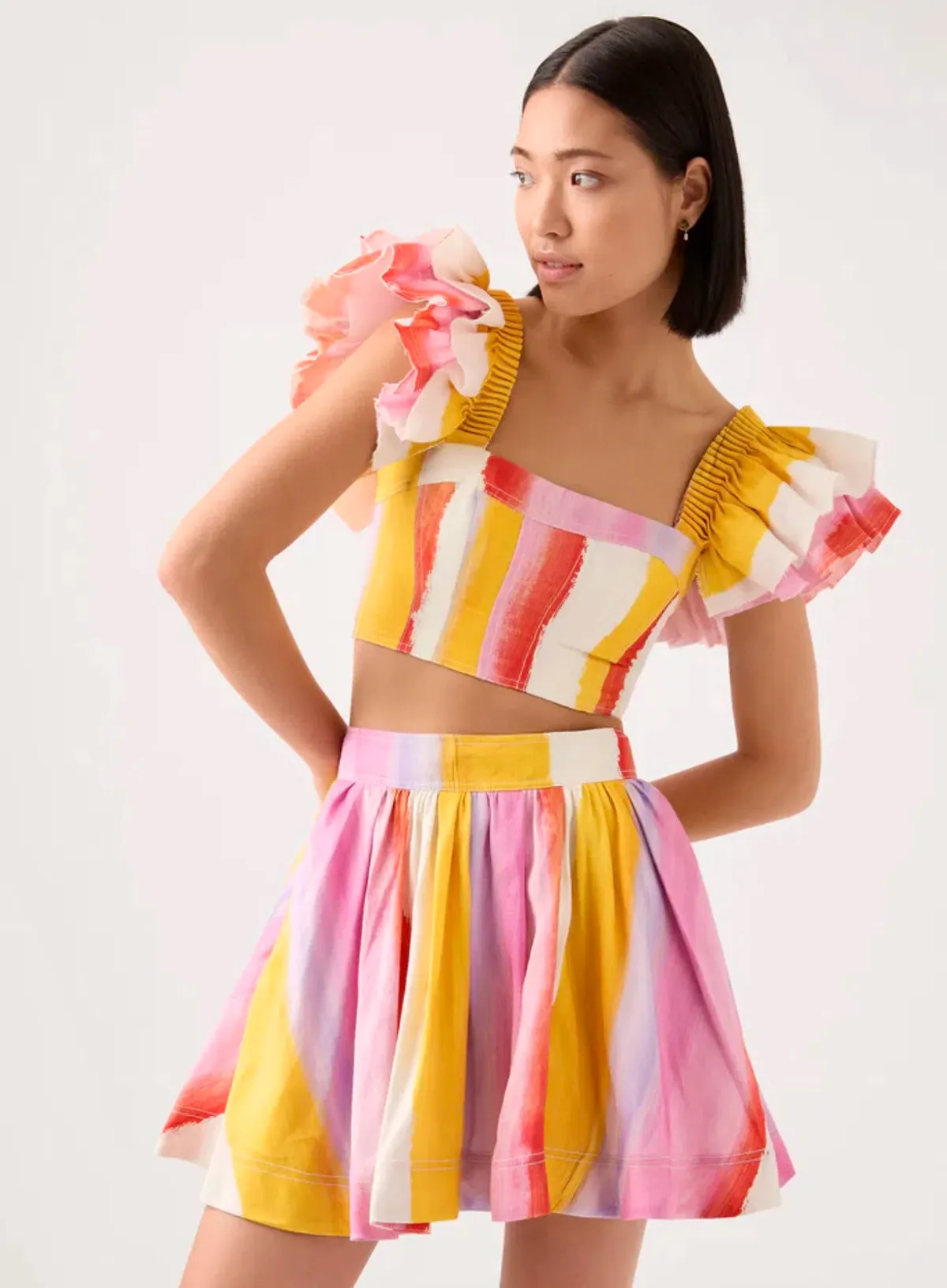 Aje Imagination Mini Skirt and Top Set Multi Size 8 - Image 1