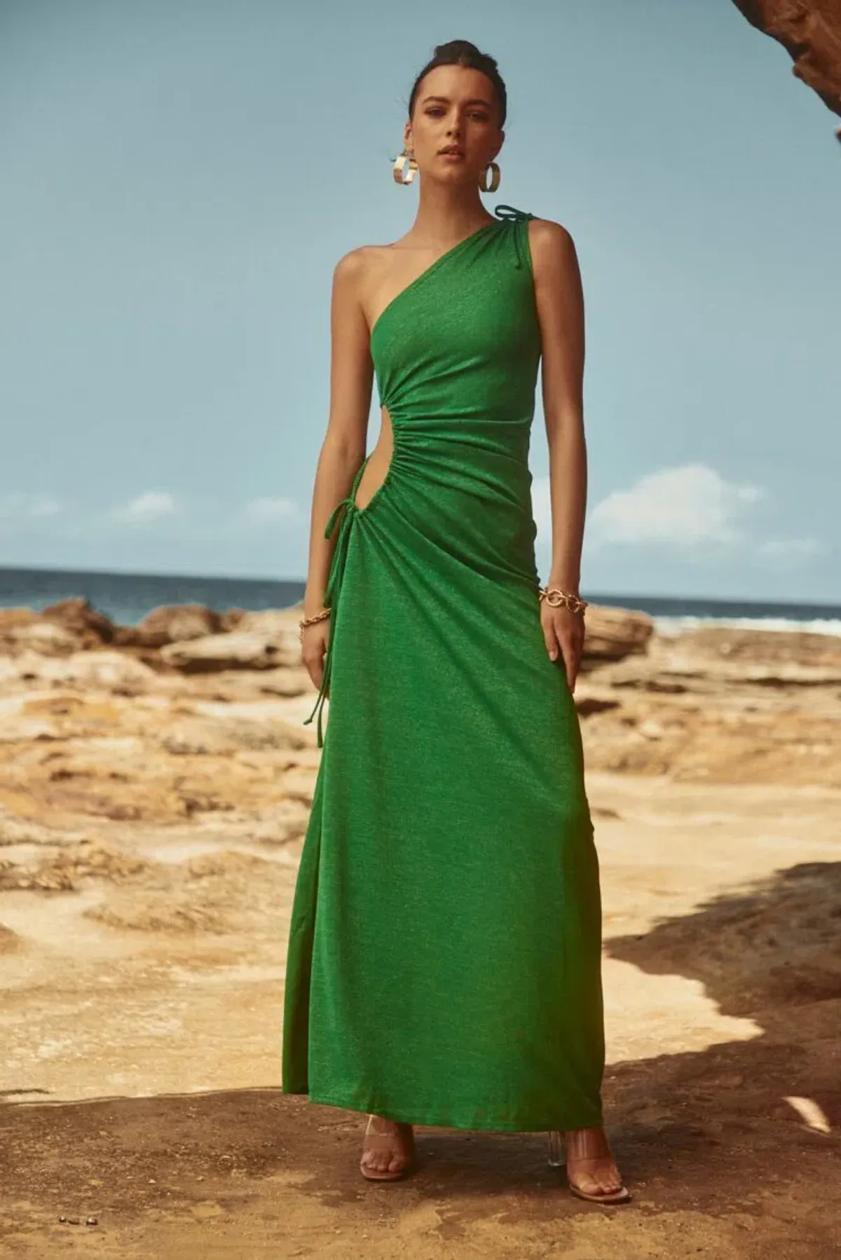 Sonya Moda Nour Maxi Forest Green Size 10 - Image 2