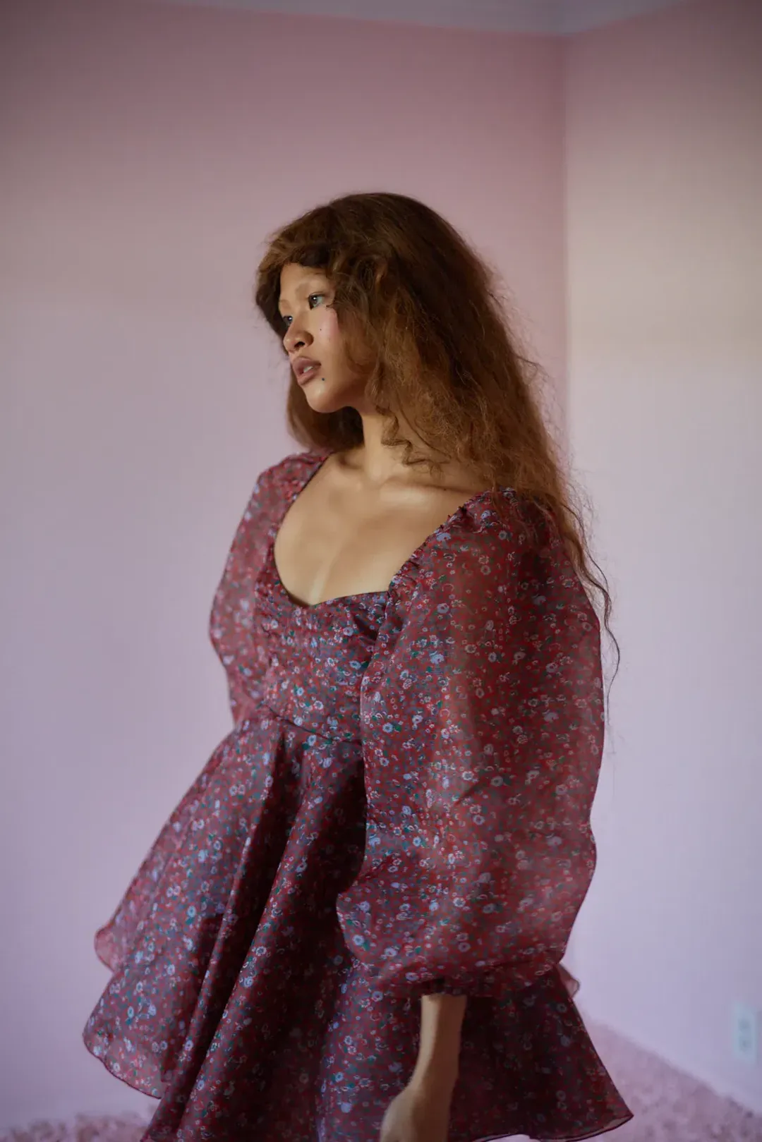 Selkie Crimson Princess Dress Floral Size XS/AU 8 for rent on The Volte - main image