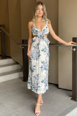 Zimmermann Cassia Ruffle Midi Dress Print Size 8 for rent on The Volte - image 2