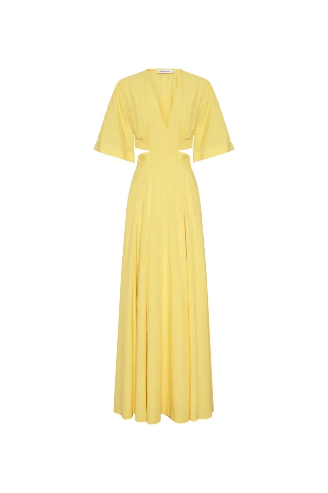 Camilla and Marc Antonella V-Neck Dress Lemon Yellow Size 10 for rent on The Volte - main image