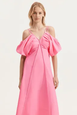 Country Road Fit and Flare Midi Dress Pink Size AU 8 for rent on The Volte - image 1