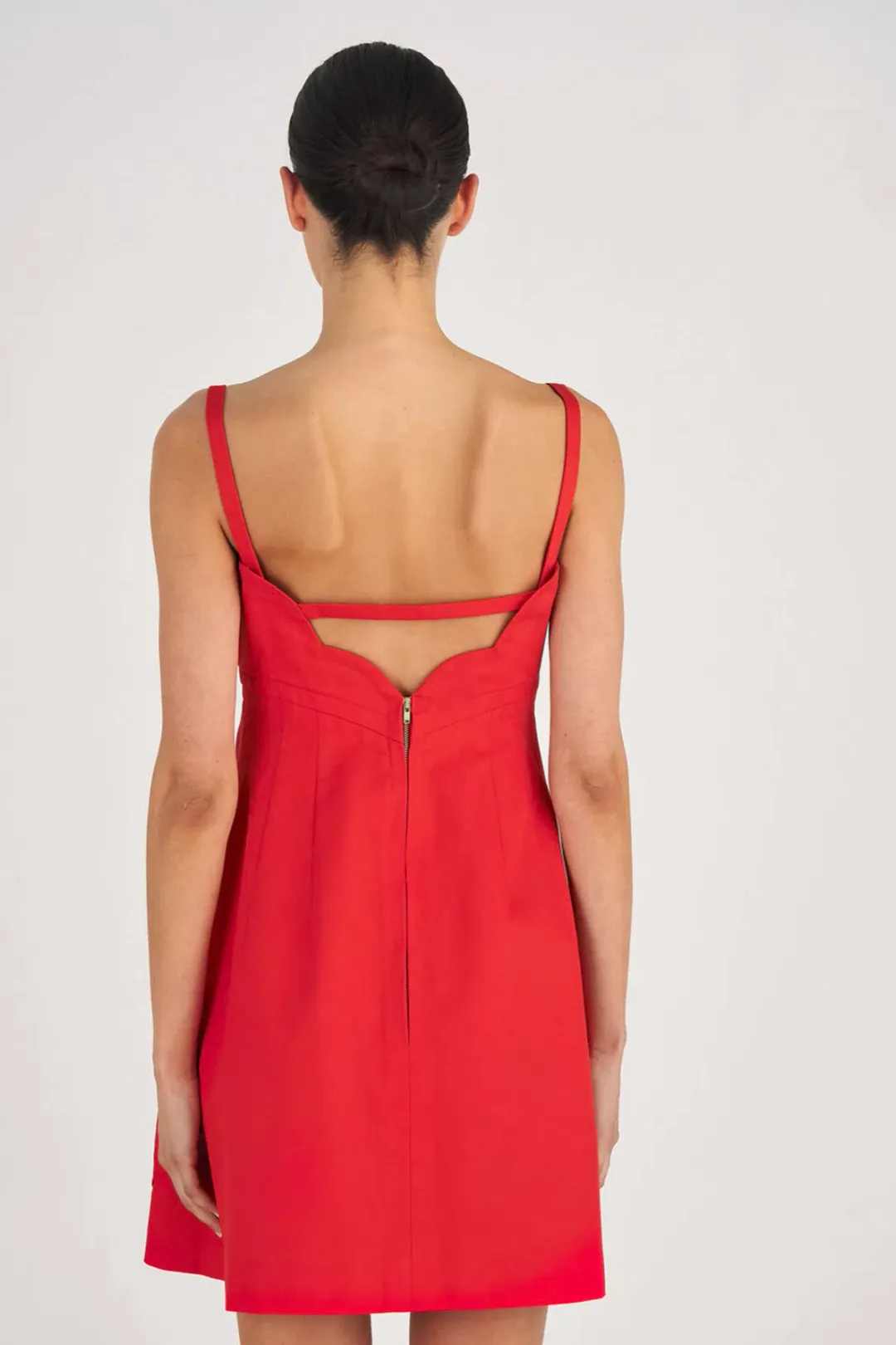 Oroton Short Scallop Dress Red Size AU 12 for rent on The Volte - main image