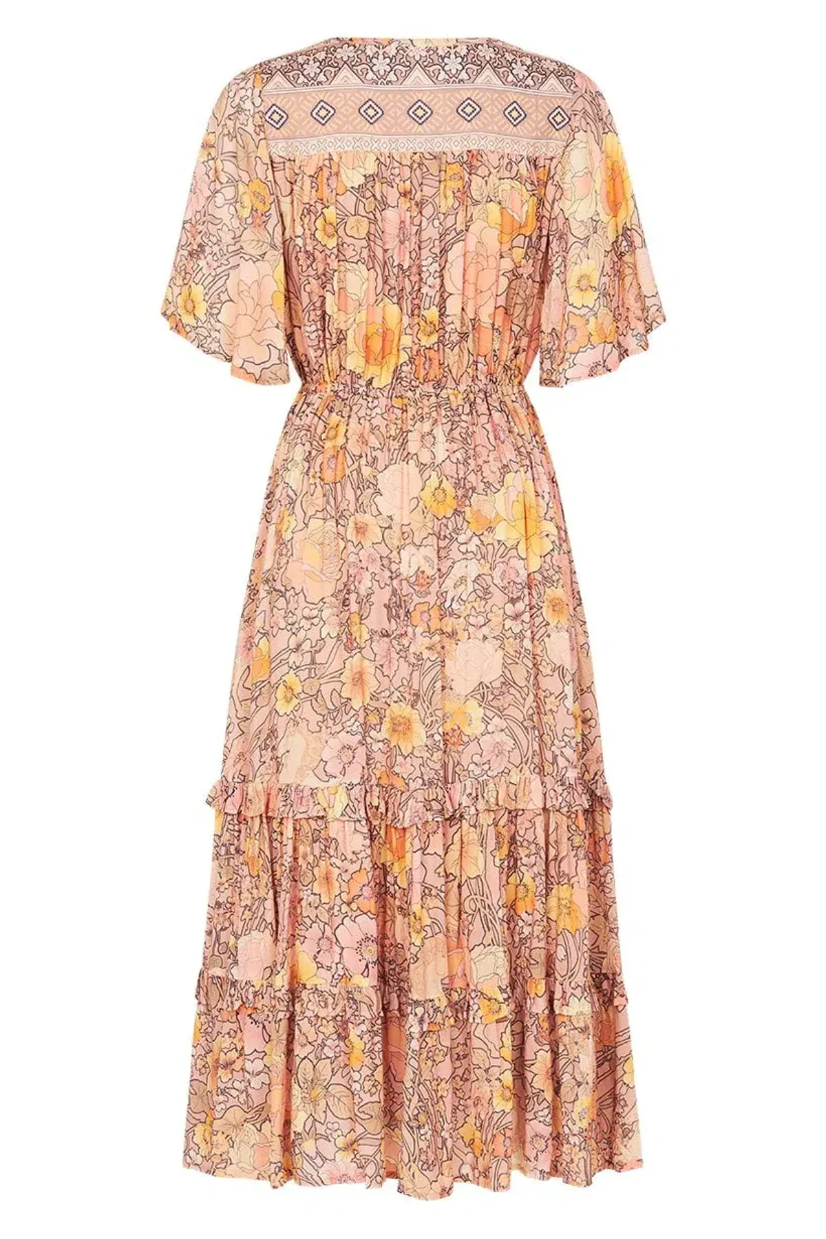Spell & The Gypsy Amethyst Garden Party Dress Peach Size XS / AU 6 - Image 6
