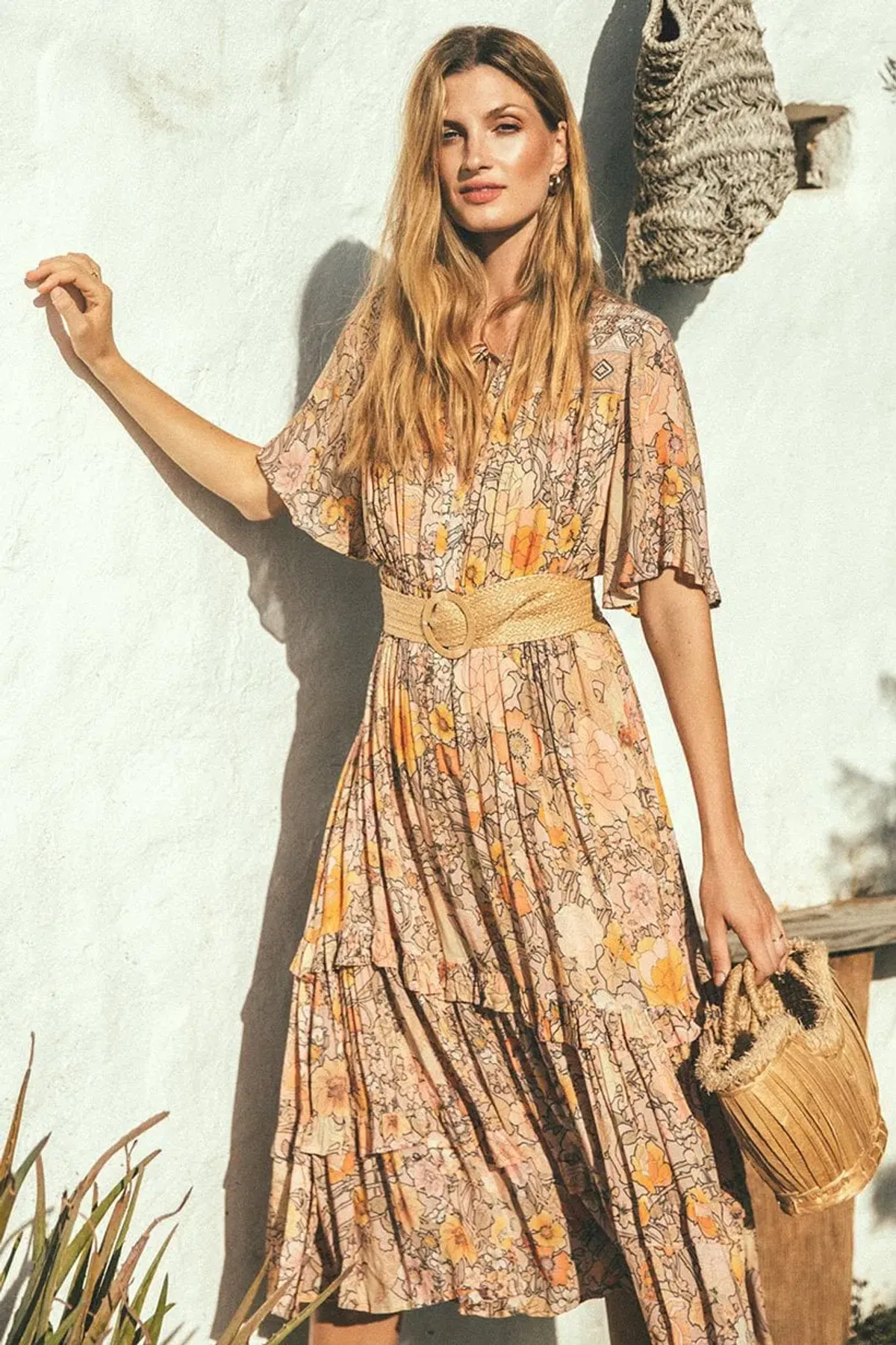 Spell & The Gypsy Amethyst Garden Party Dress Peach Size XS / AU 6 - Image 1