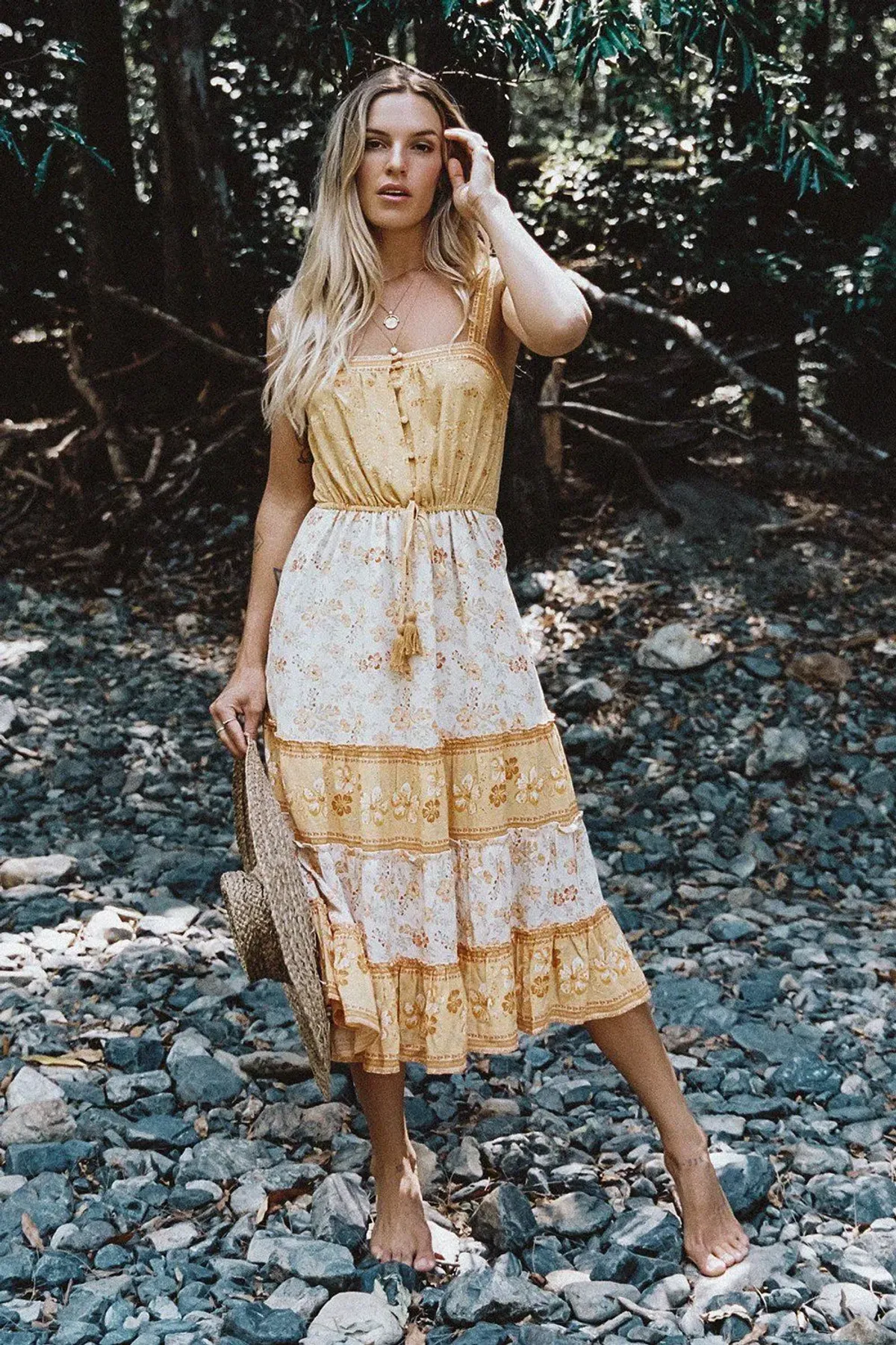 Spell & The Gypsy Arnhem Lily Sundress Lemon Drop Size AU 6 - Image 4