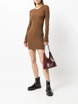Bec & Bridge Freya L/S Mini Dress Chocolate Size 10 for rent on The Volte - image 1