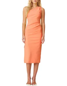 Bec & Bridge Clover Asymmetric Sleeveless Midi Dress Tangerine Size 10 for rent on The Volte - image 1