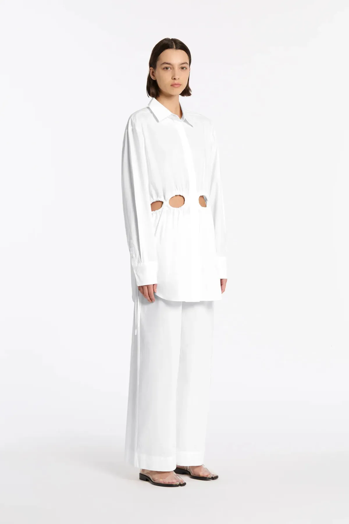 Sir the Label Mason Laced Shirt Dress in White Size 0 / AU 6 - Image 1