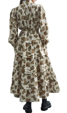 Alemais Mia Midi Dress Cream Paisley Size 10 for rent on The Volte - image 4