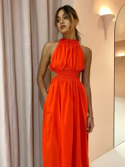 Camilla and Marc Pollina Midi Dress Red Size 6 for rent on The Volte - image 2