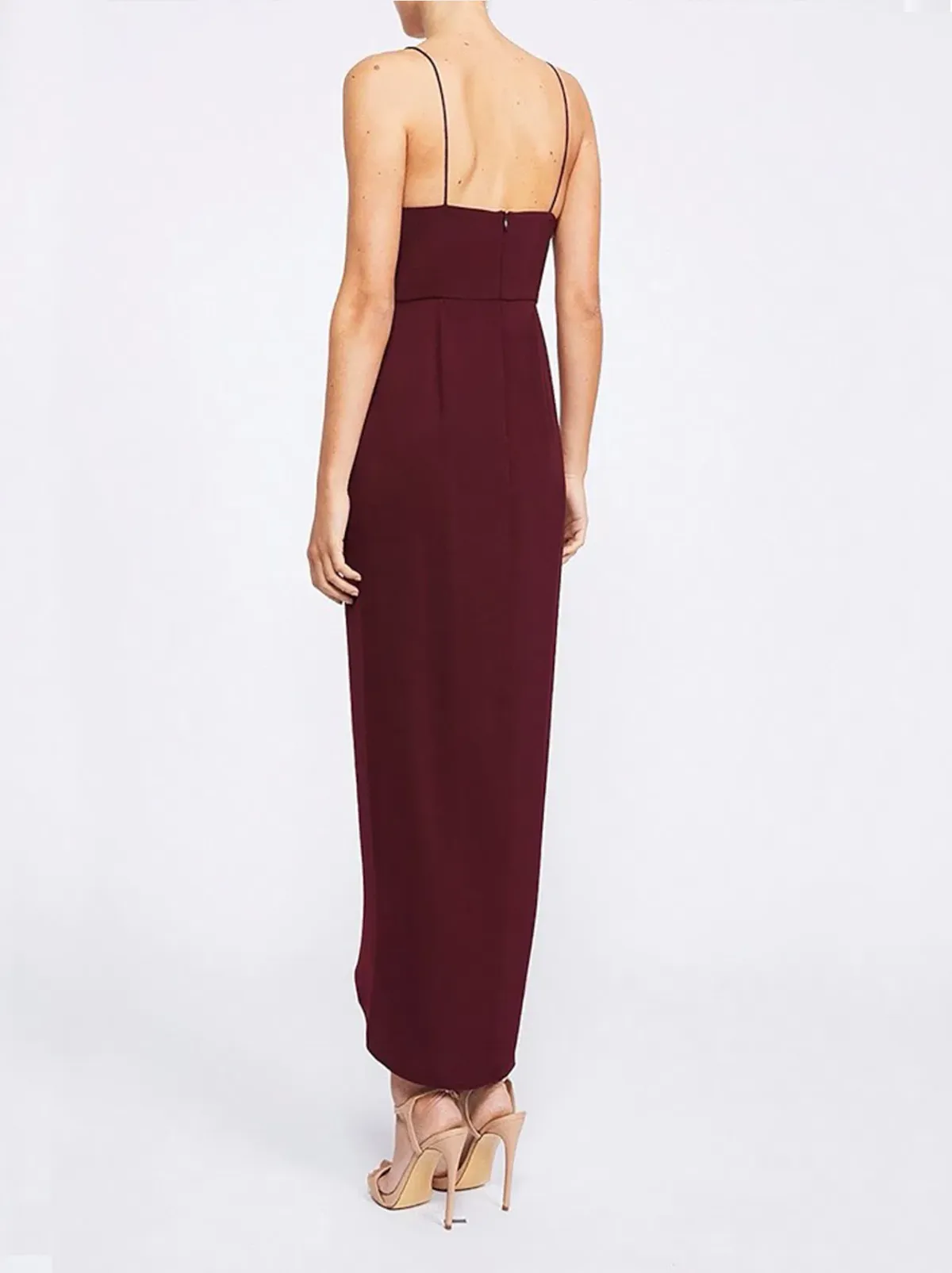 Shona Joy Core Cocktail Dress Burgundy Size 8 - Image 3