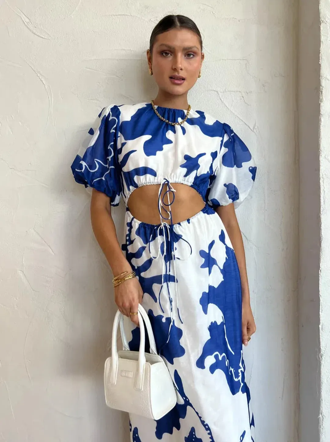 Sir the Label Vivi Frill Maxi Dress Blue Size 1 / AU 8 for rent on The Volte - main image