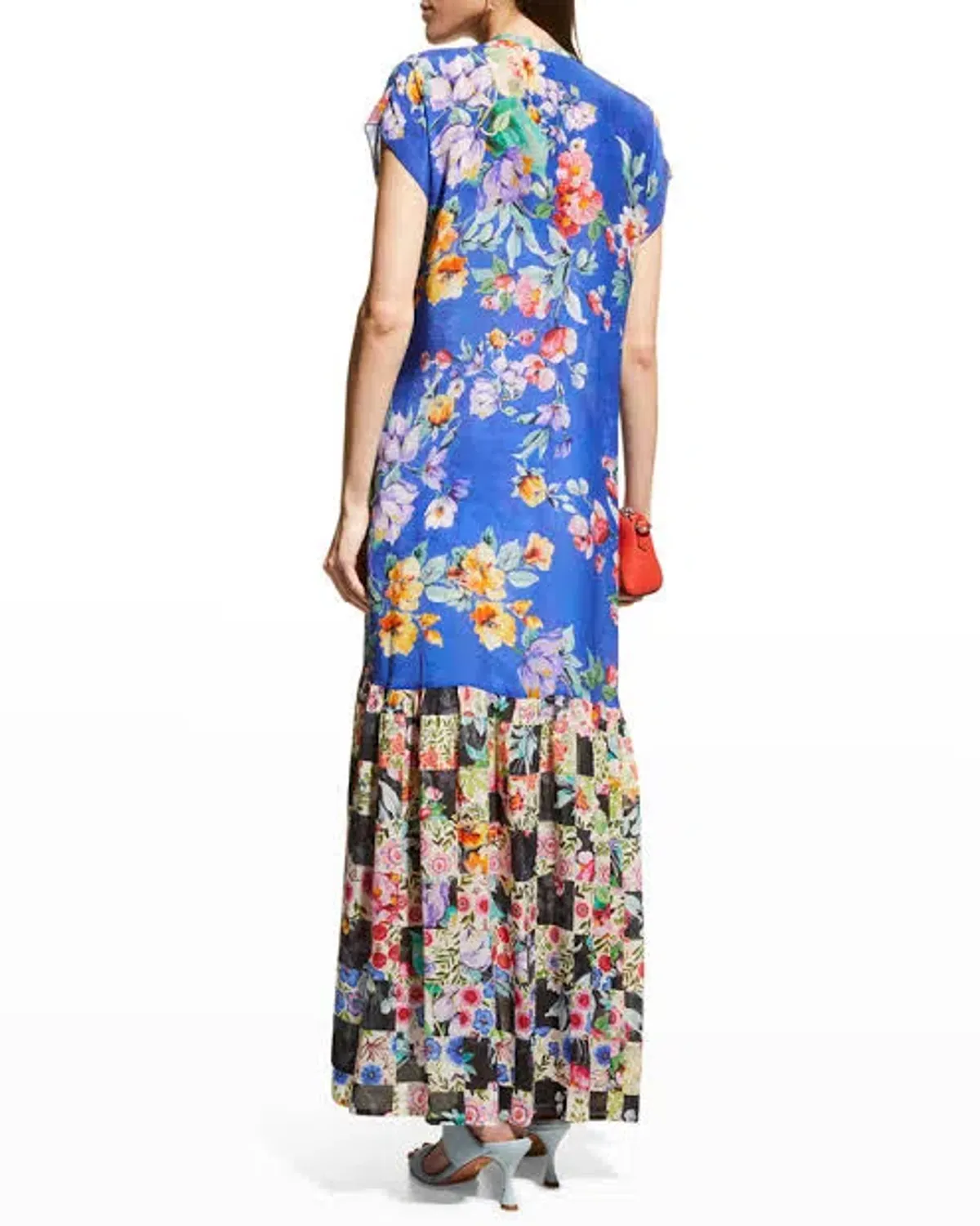 Johnny Was Sky Flower Alba Dress W / Slip Size XL/Au14 - Image 3