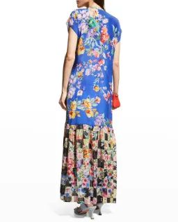 Johnny Was Sky Flower Alba Dress W / Slip Size XL/Au14 for rent on The Volte - image 3
