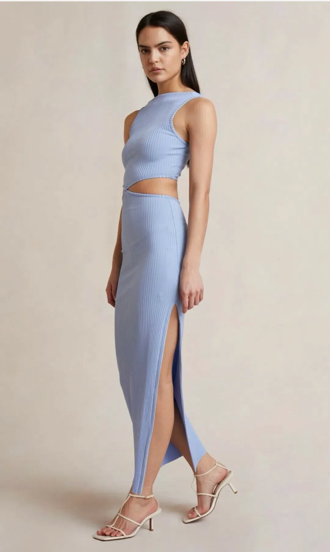 Bec & Bridge Reba Midi Dress Blue Size AU 8 for rent on The Volte - main image