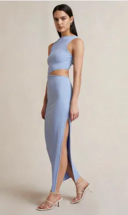 Bec & Bridge Reba Midi Dress Blue Size AU 8 for rent on The Volte - image 2